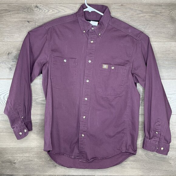Wrangler Other - Wrangler Riggs Workwear Button Down Shirt Mens Large Button Up Pocket Purple